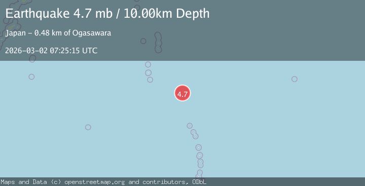 Map of VOLCANO ISLANDS, JAPAN REGION