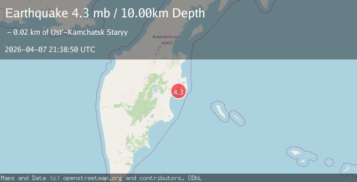 Map of NEAR EAST COAST OF KAMCHATKA