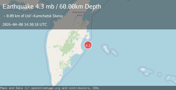 Map of OFF EAST COAST OF KAMCHATKA