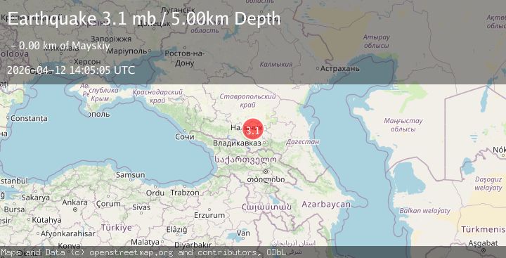 Map of CAUCASUS REGION, RUSSIA