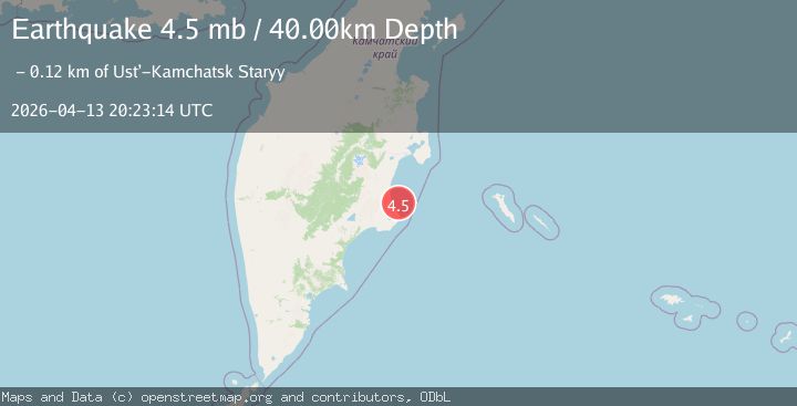 Map of NEAR EAST COAST OF KAMCHATKA