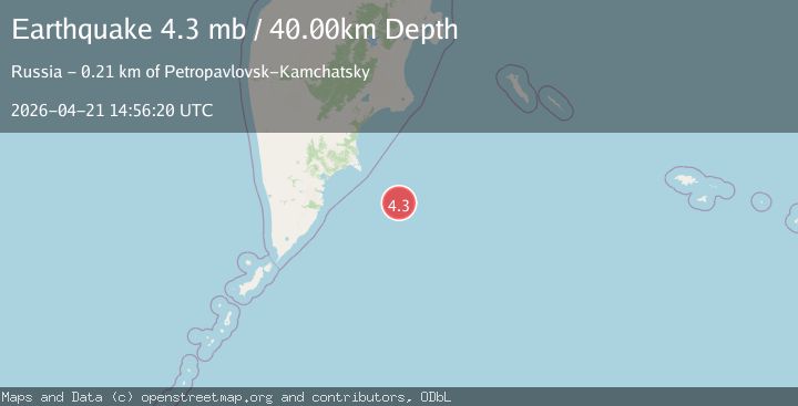 Map of OFF EAST COAST OF KAMCHATKA