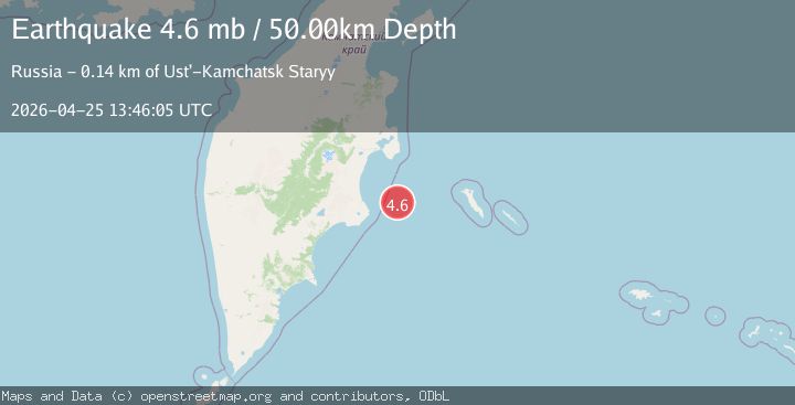 Map of OFF EAST COAST OF KAMCHATKA