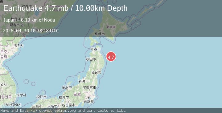 Map of NEAR EAST COAST OF HONSHU, JAPAN
