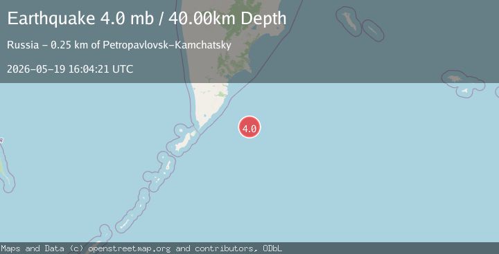 Map of OFF EAST COAST OF KAMCHATKA