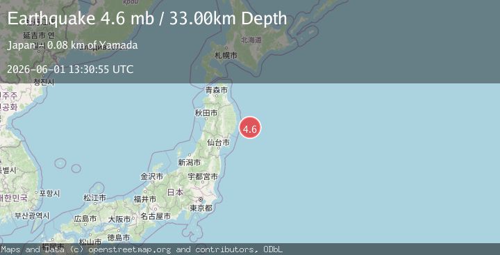 Map of NEAR EAST COAST OF HONSHU, JAPAN