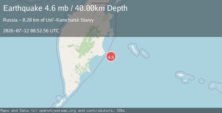 Map of OFF EAST COAST OF KAMCHATKA