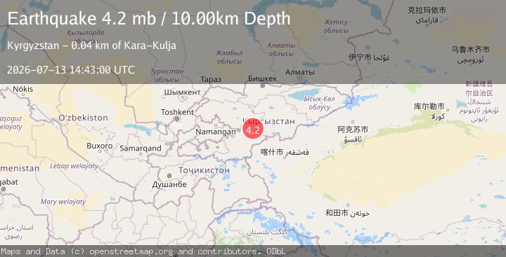 Map of KYRGYZSTAN