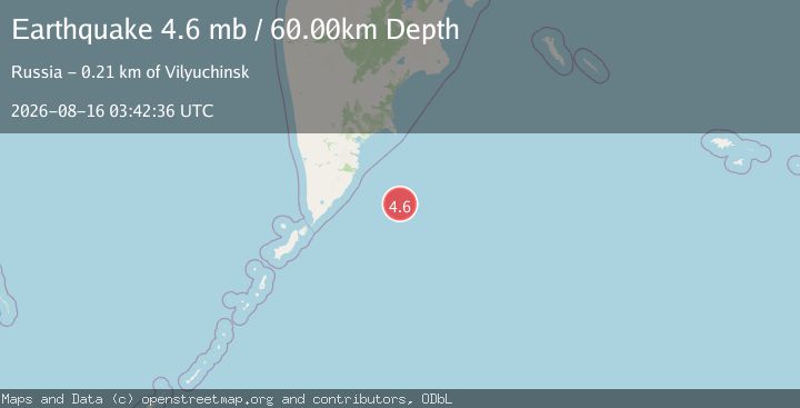 Map of OFF EAST COAST OF KAMCHATKA