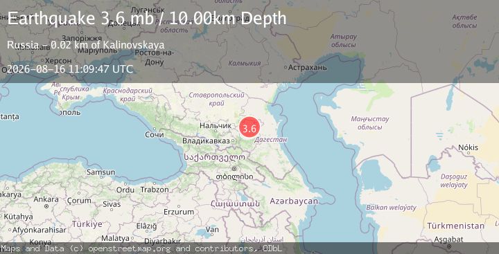 Map of CAUCASUS REGION, RUSSIA