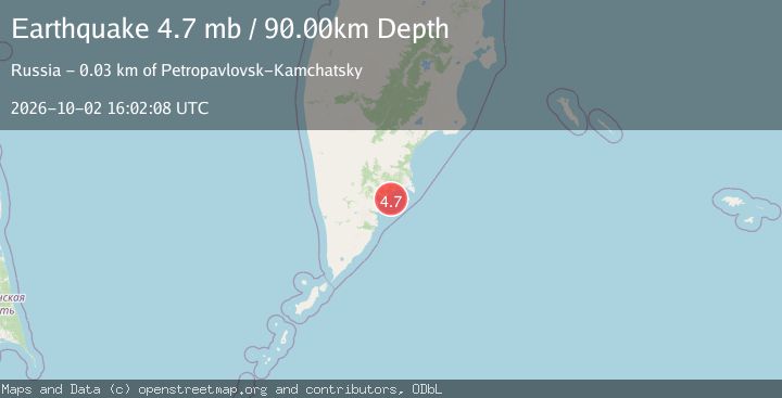 Map of OFF EAST COAST OF KAMCHATKA