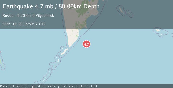 Map of OFF EAST COAST OF KAMCHATKA