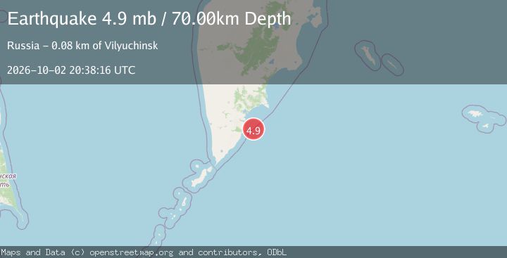 Map of OFF EAST COAST OF KAMCHATKA