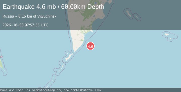 Map of OFF EAST COAST OF KAMCHATKA