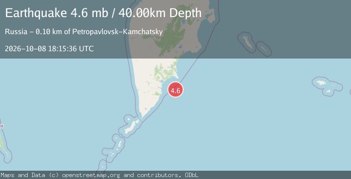 Map of OFF EAST COAST OF KAMCHATKA