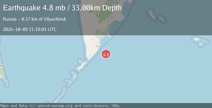 Map of OFF EAST COAST OF KAMCHATKA
