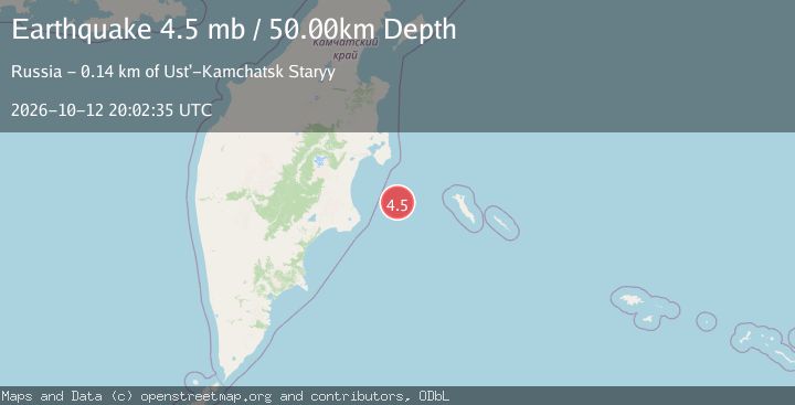 Map of OFF EAST COAST OF KAMCHATKA