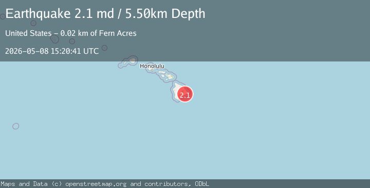 Map of ISLAND OF HAWAII, HAWAII