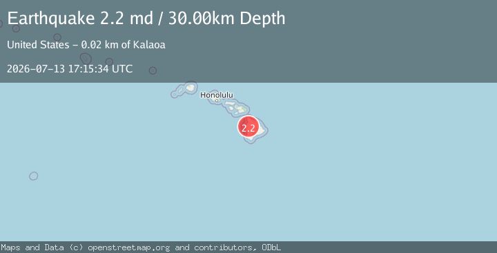 Map of ISLAND OF HAWAII, HAWAII