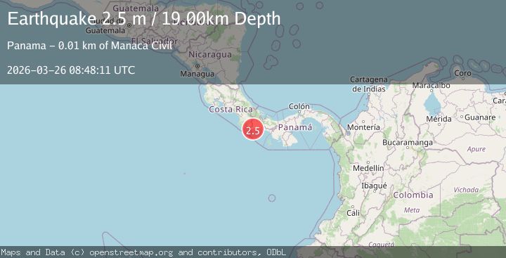 Map of PANAMA-COSTA RICA BORDER REGION