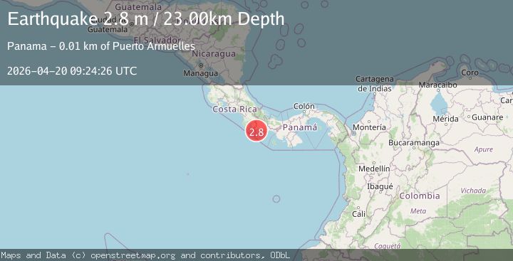 Map of PANAMA-COSTA RICA BORDER REGION