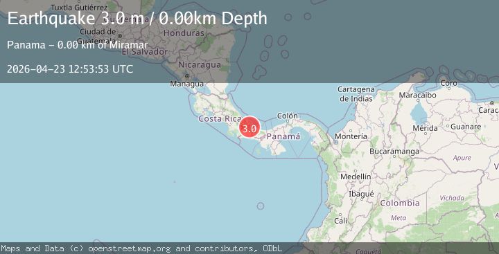 Map of PANAMA-COSTA RICA BORDER REGION