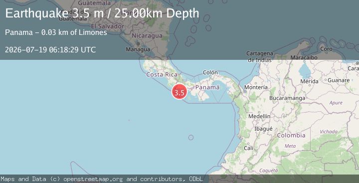 Map of PANAMA-COSTA RICA BORDER REGION