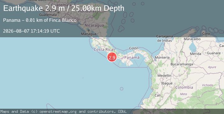Map of PANAMA-COSTA RICA BORDER REGION