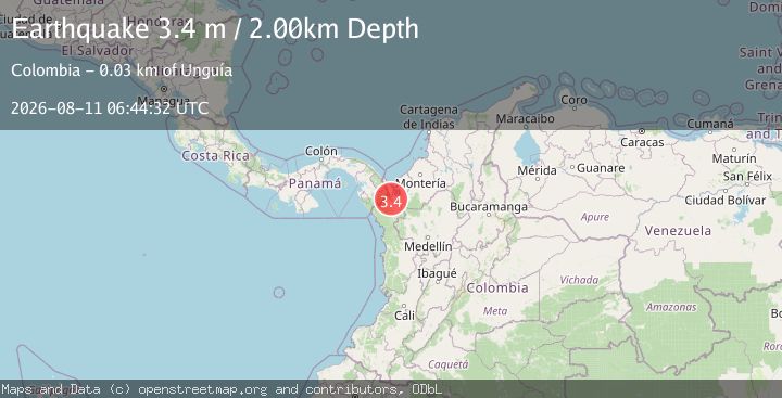 Map of PANAMA-COLOMBIA BORDER REGION