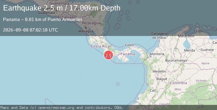 Map of PANAMA-COSTA RICA BORDER REGION