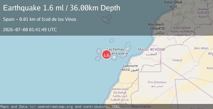 Map of CANARY ISLANDS, SPAIN REGION