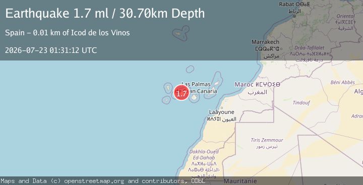 Map of CANARY ISLANDS, SPAIN REGION