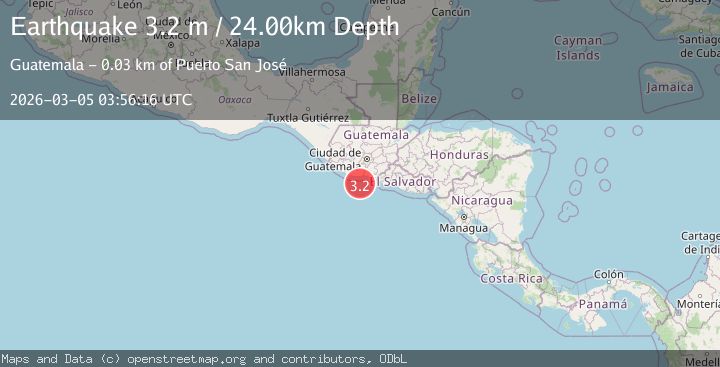 Map of OFFSHORE GUATEMALA