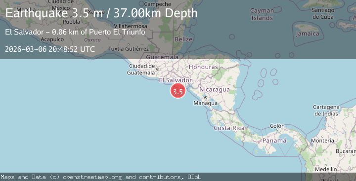 Map of OFFSHORE EL SALVADOR