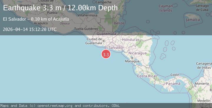 Map of OFFSHORE EL SALVADOR