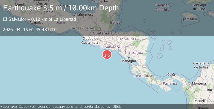 Map of OFFSHORE EL SALVADOR