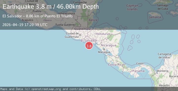 Map of OFFSHORE EL SALVADOR