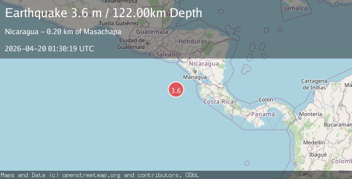 Map of OFF COAST OF COSTA RICA