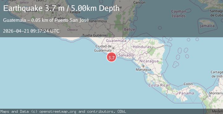 Map of OFFSHORE GUATEMALA