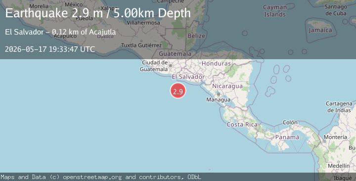 Map of OFF THE COAST OF EL SALVADOR