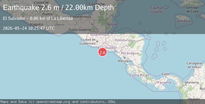 Map of OFFSHORE EL SALVADOR