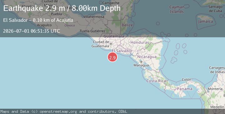 Map of OFFSHORE EL SALVADOR