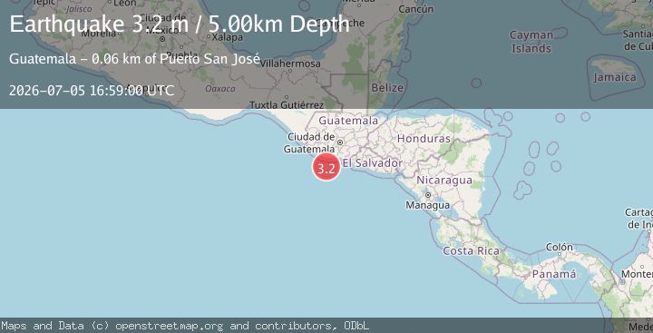 Map of OFFSHORE GUATEMALA