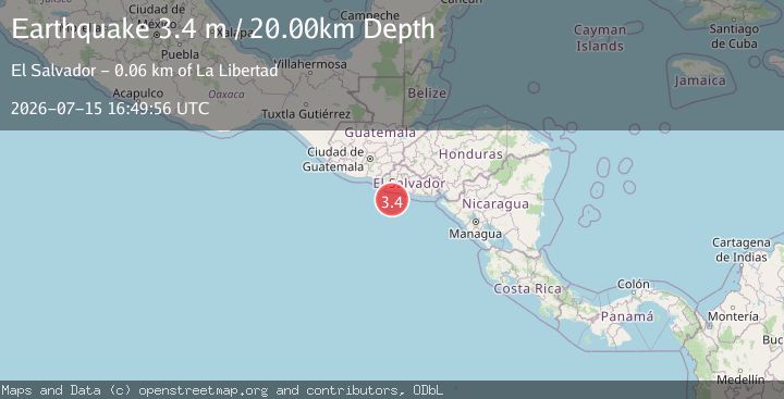 Map of OFFSHORE EL SALVADOR