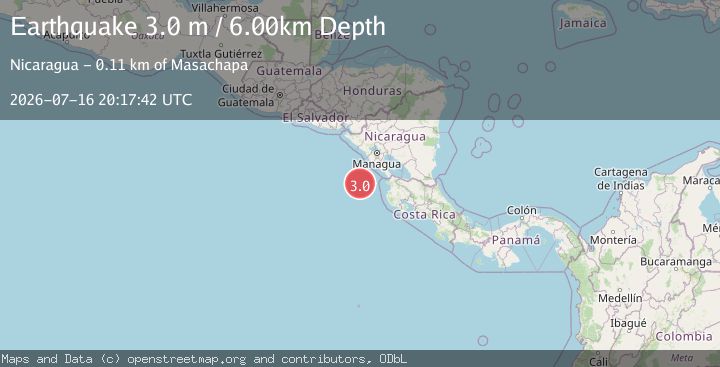 Map of OFF COAST OF COSTA RICA