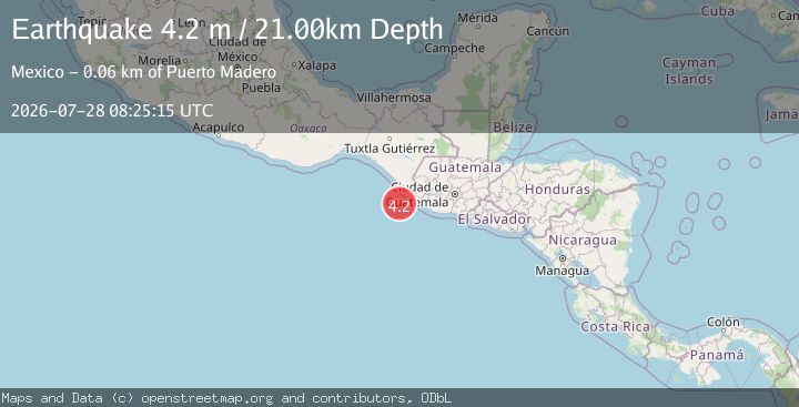 Map of OFFSHORE CHIAPAS, MEXICO