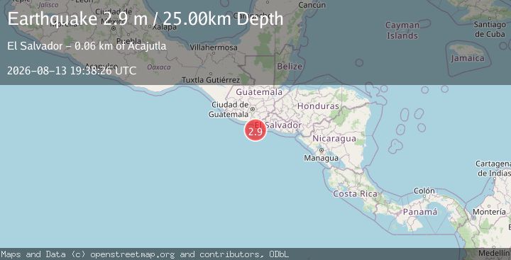 Map of OFFSHORE EL SALVADOR