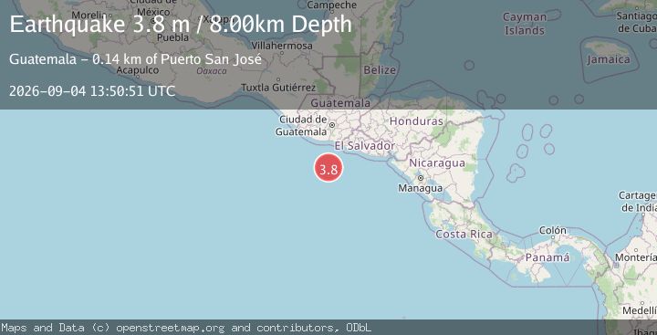 Map of OFF THE COAST OF GUATEMALA