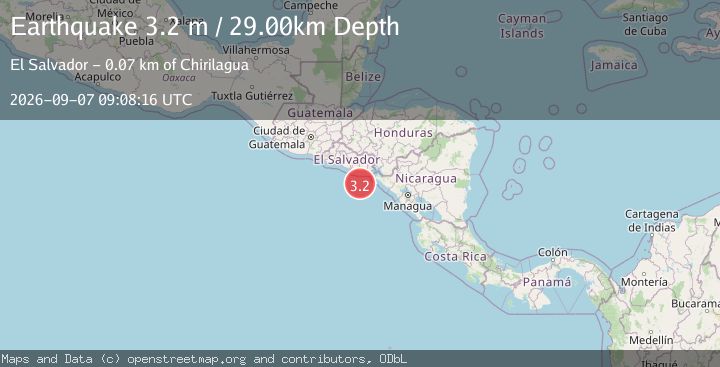 Map of OFFSHORE EL SALVADOR