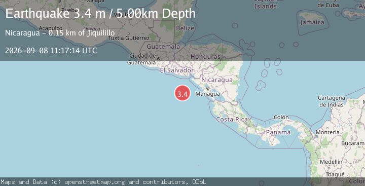 Map of OFF COAST OF CENTRAL AMERICA